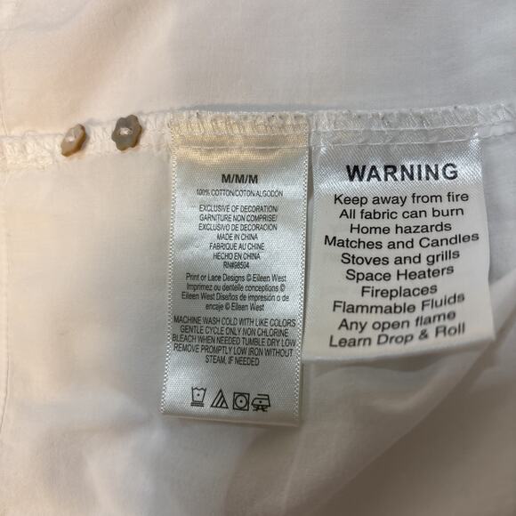 Vintage Eileen Wet Cotton Lawn Lace Nightgown White Sleeveless Ballet Length - Picture 13 of 16